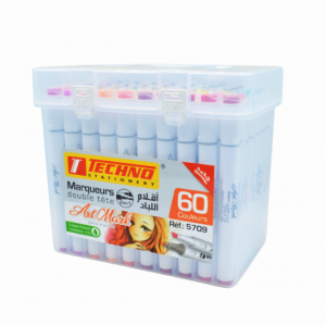 BOITE DE 60 MARQUEURS DOUBLE TETE ART MARK -TECHNO-