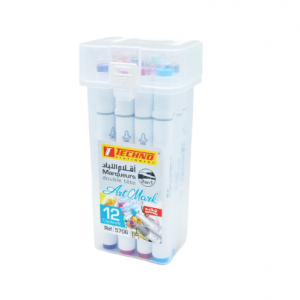 BOITE DE 12 MARQUEURS DOUBLE TETE ART MARK -TECHNO-