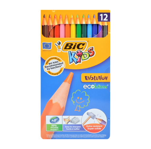 Boîte 12 crayons de couleur qualité supérieure - Crayons enfant 3